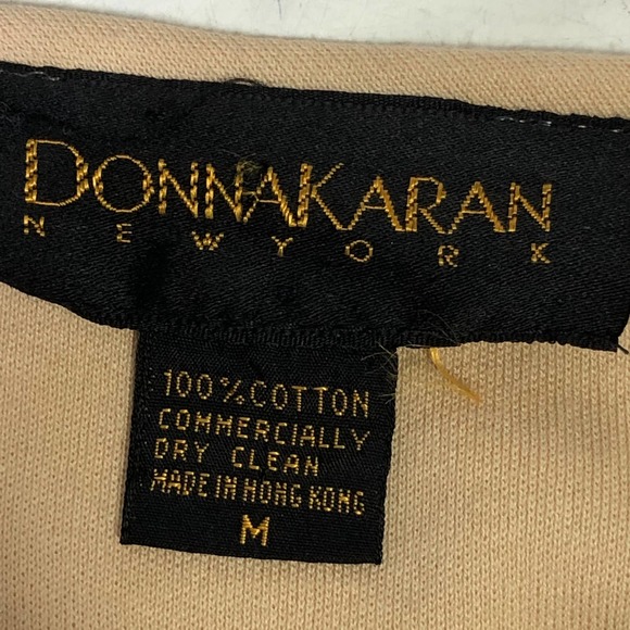Donna Karan Womens Size M Beige Bodysuit Boxy Vintage Basic - Picture 11 of 12